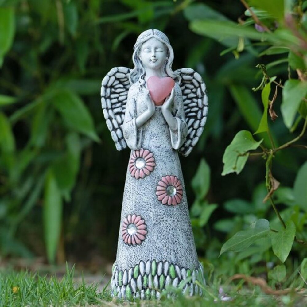 New Solar Angel Garden Statue, Garden Angel Figurines with Light for Lawn Patios - Picture 6 of 8